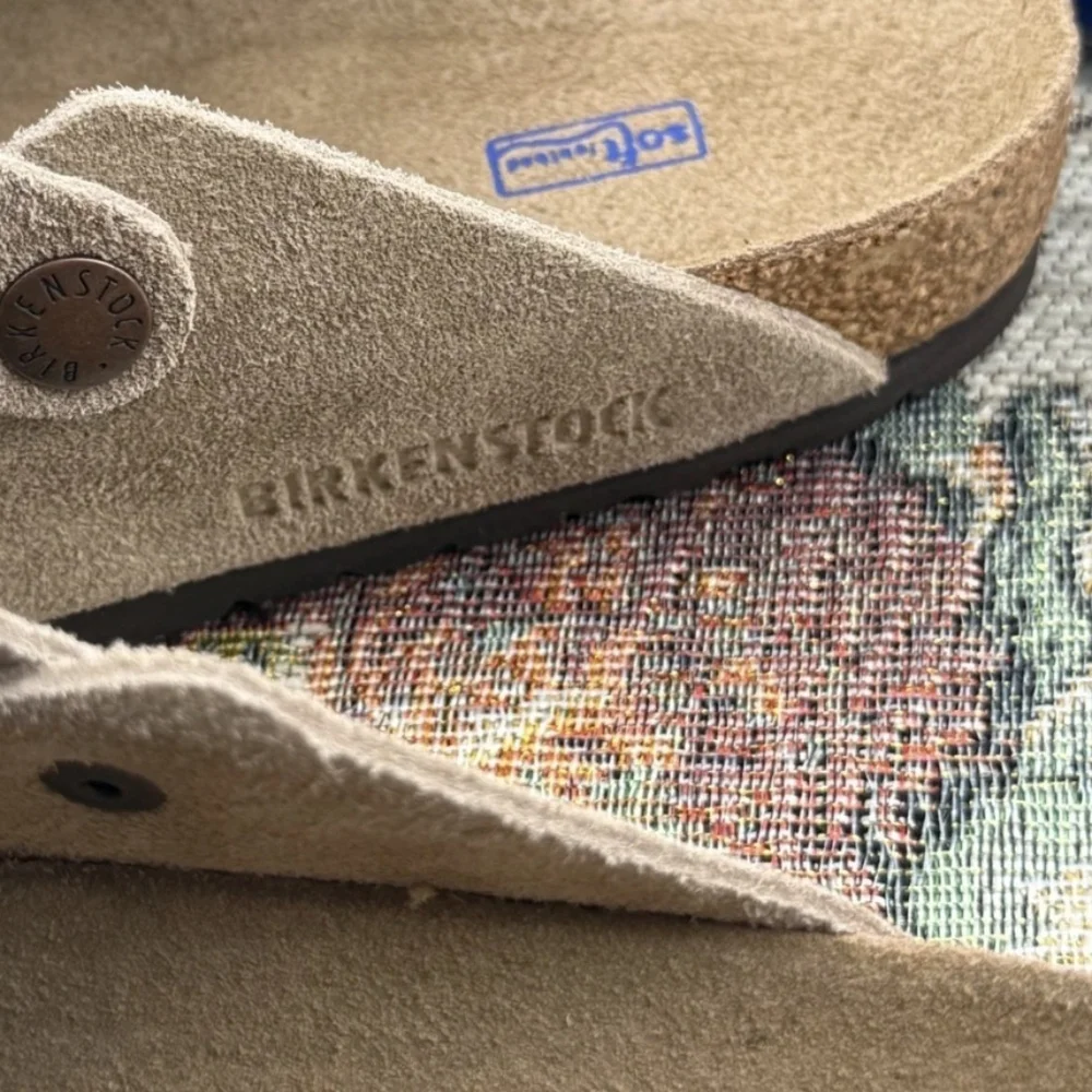 Soft Footbed New With Damaged Box Men's Size 9 Taupe Birkenstock Boston Clog